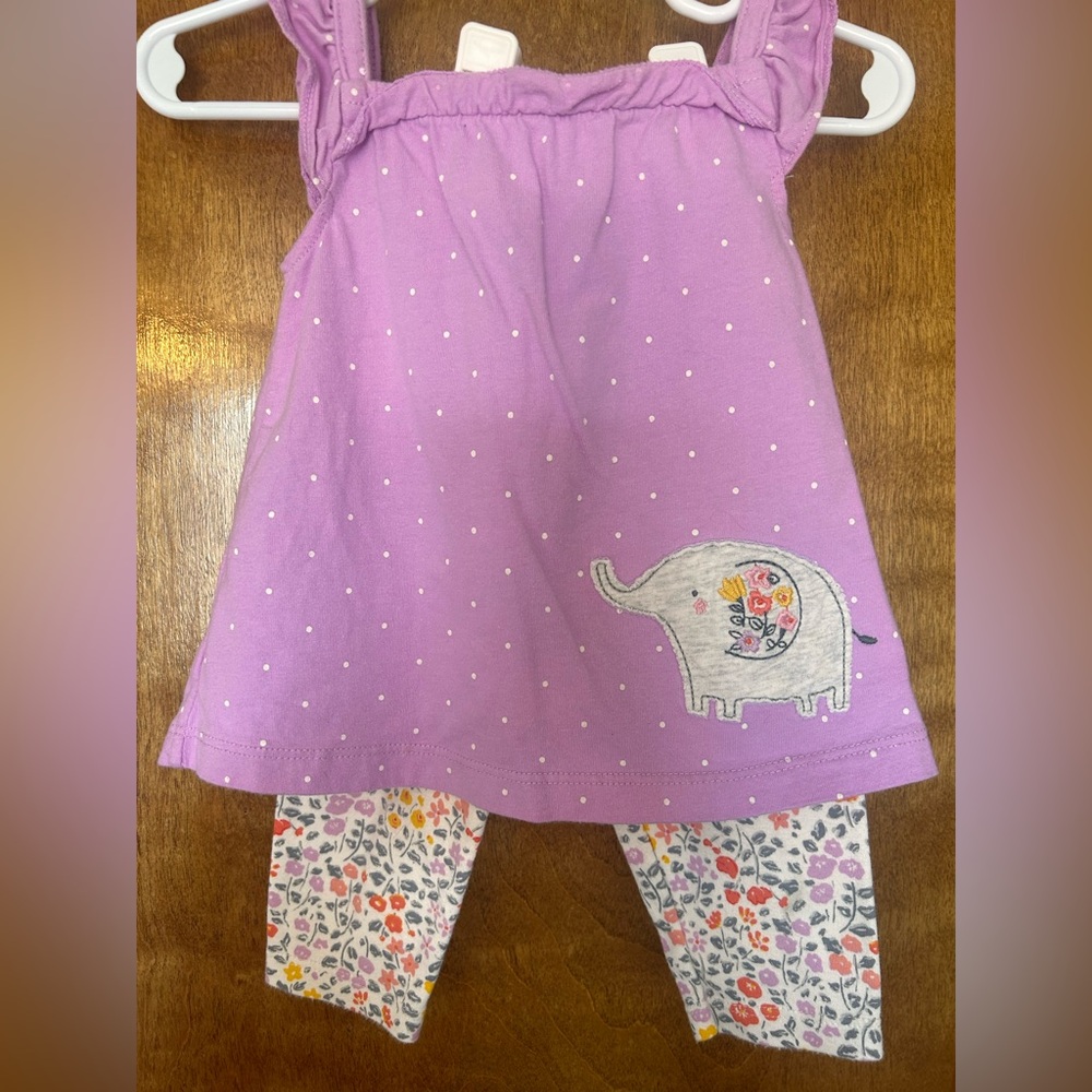Carter's Purple outfit with Floral Accents